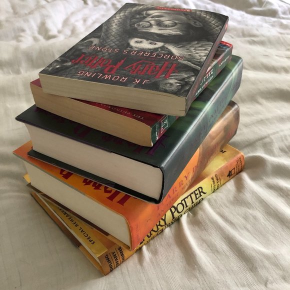 HARRY POTTER LOT -SEVEN (7) BOOKS- BOOKS 1, 2, 3, 4(Paperback), 5, 6, & 7 (Hard - Picture 3 of 5